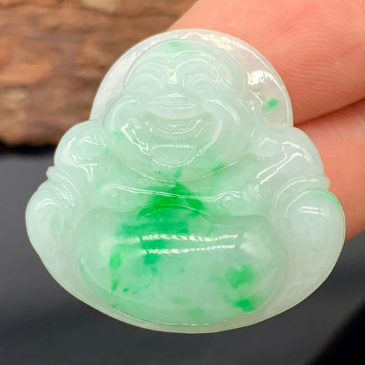 派瑞翡翠 翡翠佛 糯种 绿色 商品图2