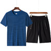 YQ-LQ短袖套装男士短裤夏季宽松冰丝速干半袖T恤五分裤中年运动两件套 商品缩略图0
