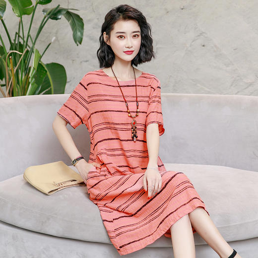 MQ-1392-836夏新款减龄显瘦大码雪纺连衣裙YY 商品图2