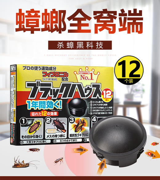 日本ARS安速蟑螂屋12枚装 商品图1