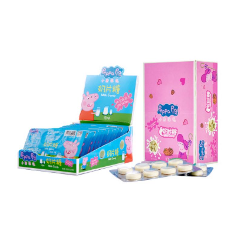 小猪佩奇PeppaPig 奶片糖原味/草莓味混发  16克/片 20片装  JPY带授权招加盟代理