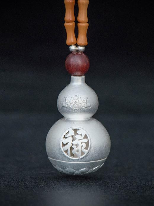 s925投影石大随求银葫芦吊坠黑科技投影石六字真吊坠银