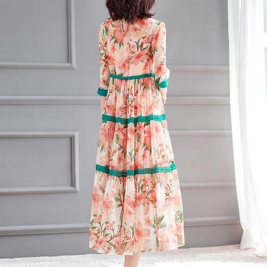 CH-0023新款洋气印花名媛气质两件套连衣裙 商品图4