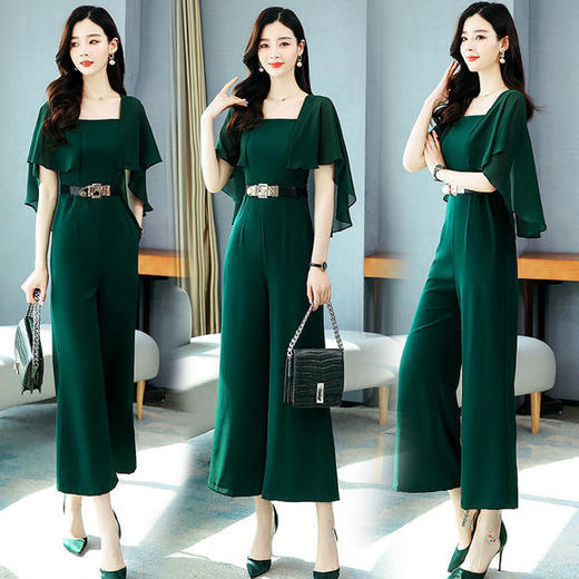 HR-KJF8128高腰显瘦，直筒洋气阔腿连体裤 商品图0