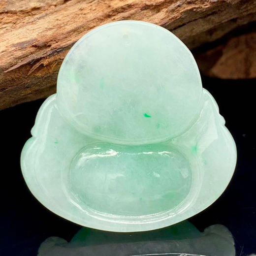 派瑞翡翠 翡翠佛 糯种 绿色 商品图1
