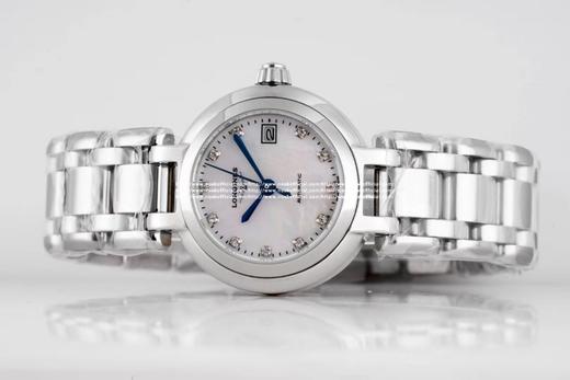 圆润皎洁 精致秀气！品鉴N强女士机械——浪琴表心月系列腕表。【精彩细节】1.腕表尺寸26.5毫米，圆润皎洁的表壳做工出色，散发如正品一般的柔和质感。2.间金镀层——采用18KPVD电镀，并非普通电镀 商品图5