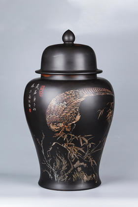 紫器丹青  茶缸