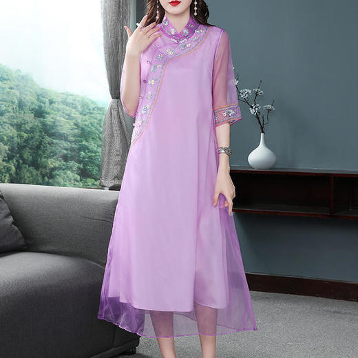 OG-99180民族风复古，情人纱刺绣连衣裙 商品图2