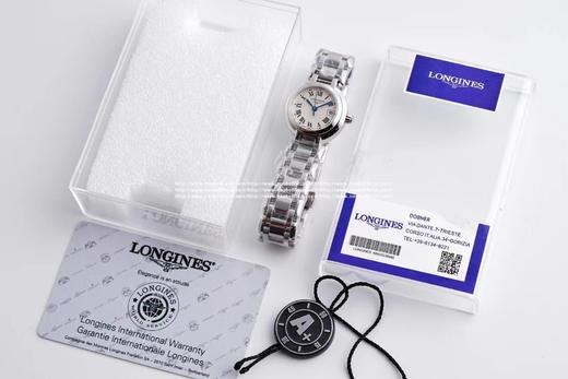 圆润皎洁 精致秀气！品鉴N强女士机械——浪琴表心月系列腕表。【精彩细节】1.腕表尺寸26.5毫米，圆润皎洁的表壳做工出色，散发如正品一般的柔和质感。2.间金镀层——采用18KPVD电镀，并非普通电镀 商品图10