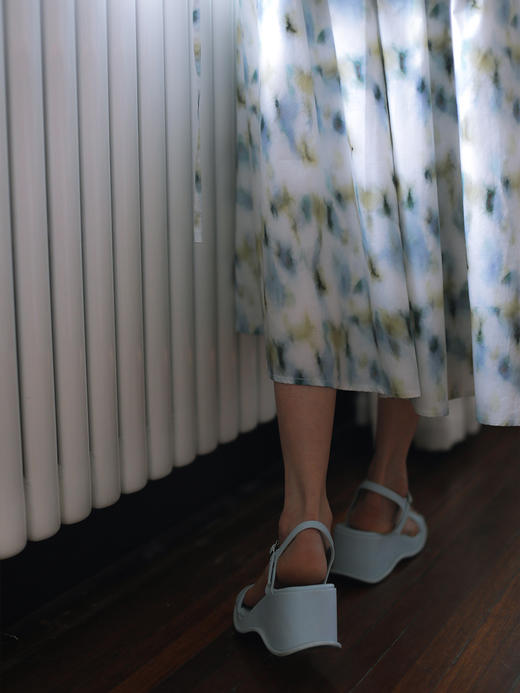 HIDEMI “我们做印花”无尽夏 印花长绒棉套装 可拆卸系带短袖衬衫/不对称半身裙 商品图7