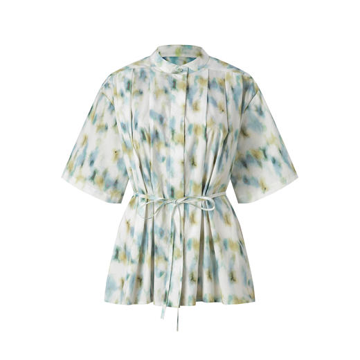 HIDEMI “我们做印花”无尽夏 印花长绒棉套装 可拆卸系带短袖衬衫/不对称半身裙 商品图5