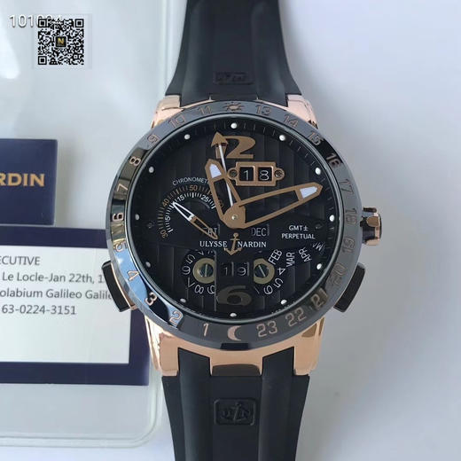 TWA雅典航海世家 El Toro/Black Toro万年历腕表 复刻天文台认证机芯:UN-32自动上链机芯，专利双窗口大日历，表壳材质:316L钢/陶瓷圈口/陶瓷按钮/陶瓷表冠，防眩抗磨损蓝宝石 商品图0