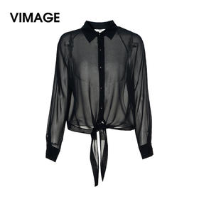 VIMAGE纬漫纪女装夏季轻薄透气防晒薄长款短外套V1303918