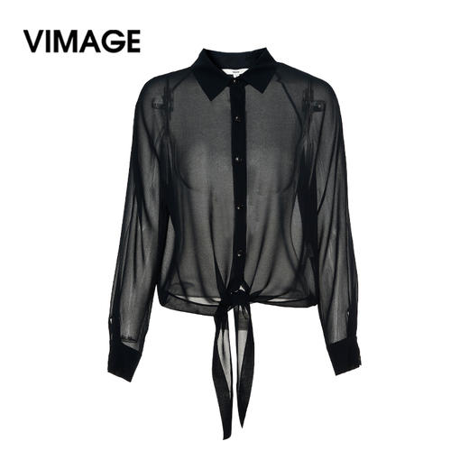 VIMAGE纬漫纪女装夏季轻薄透气防晒薄长款短外套V1303918 商品图0