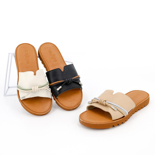 Safiya索菲娅夏款软底绳结拖鞋2022外穿凉拖SF02110092 商品图4