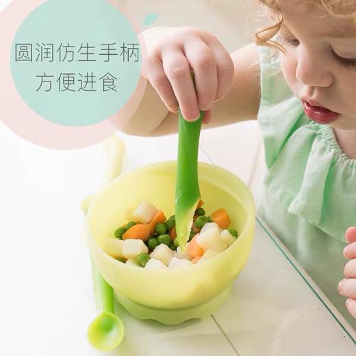 美国olababy欧拉宝贝宝宝便携餐具套装婴儿辅食勺硅胶防摔儿童碗 商品图2