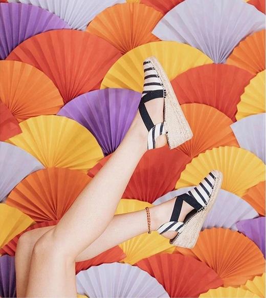 西班牙原产手工制作时尚轻便超舒适女款草编鞋 301BR-海军蓝白条纹 商品图8