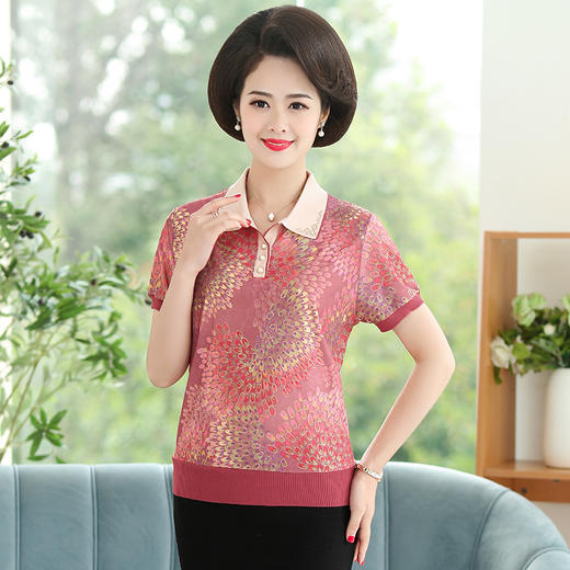 MQ-LM8957夏装新款雪纺宽松冰麻丝短袖T恤YY 商品图2