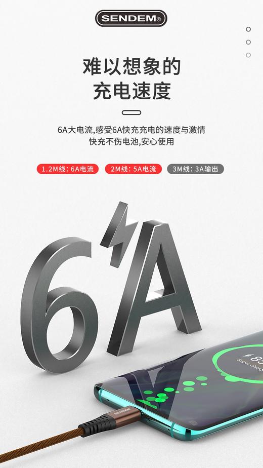 6A安卓智能通用数据线适用于OPPO VIVO 华为手机数据线 批 发 商品图1