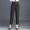 ZQ-1758新款哈伦裤直筒宽松外穿松紧腰女裤 商品缩略图4