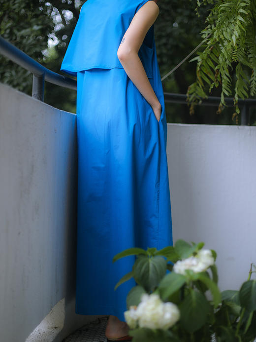 HIDEMI 海洋蓝宽松简约设计感连体裤 商品图11