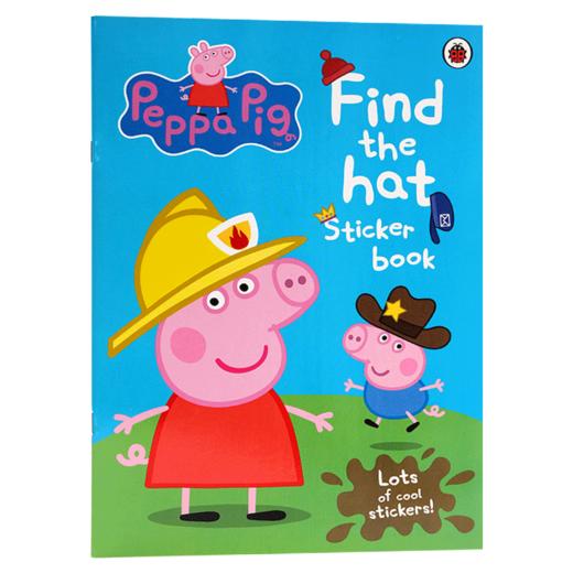 小猪佩奇 找帽子贴纸书 英文原版绘本 Peppa Pig Find the hat Sticker Book 粉红猪小妹 英文版儿童英语启蒙图画书 ladybird 商品图0