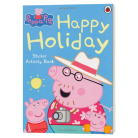 小猪佩奇 英文原版 Peppa Pig Happy Holiday 粉红猪小妹佩奇欢乐假期 贴纸书 英文版儿童英语学习启蒙读物 进口原版书籍 Ladybird