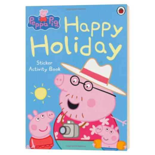 小猪佩奇 英文原版 Peppa Pig Happy Holiday 粉红猪小妹佩奇欢乐假期 贴纸书 英文版儿童英语学习启蒙读物 进口原版书籍 Ladybird 商品图0