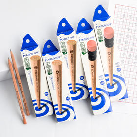 马可6000原木六角2B皮头铅笔 D6000E-12C 12支纸盒装