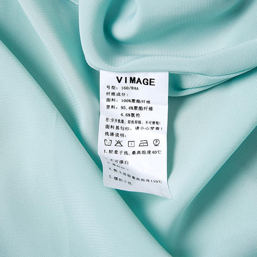 VIMAGE纬漫纪春夏季修身系带连衣裙中长款V1307934 商品图7