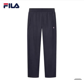 Fila 女款秋季弹力黑色九分裤 松紧腰