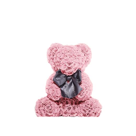 肖战力荐 永生玫瑰 - 玫瑰公仔 玫瑰熊-粉色-定制版