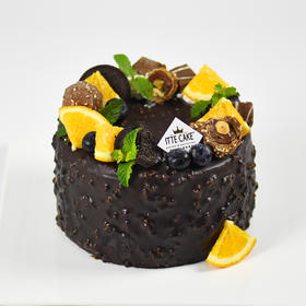 【巧克力梦龙脆】 秘制核桃 花生碎 奶油水果 蛋糕