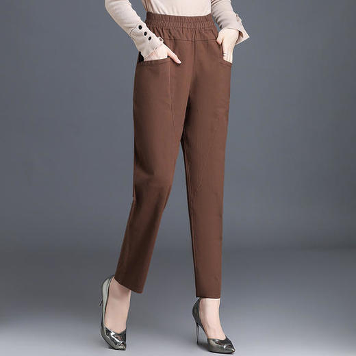 ZQ-1758新款哈伦裤直筒宽松外穿松紧腰女裤 商品图2