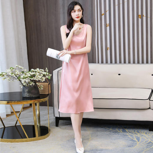 yy9160新款无袖内搭超长打底背心裙