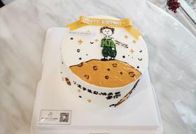小王子手绘生日蛋糕