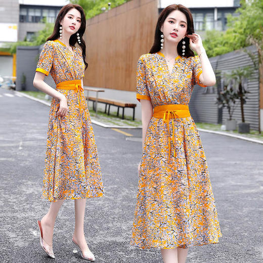 气质大方，修身显瘦减龄连衣裙HR-YIXG8069 商品图2