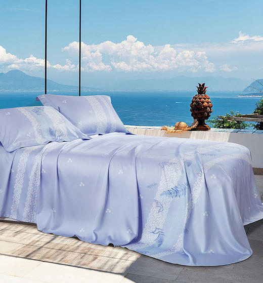 孚日家纺天丝凉席三件套花漾842000002