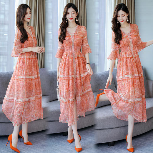 WZNH-ANY9893流行新款气质高端轻熟风长款裙子潮 商品图0