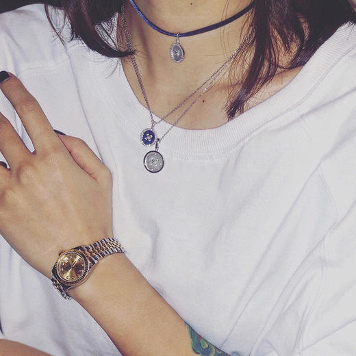 oops 纽扣情书 金币项链