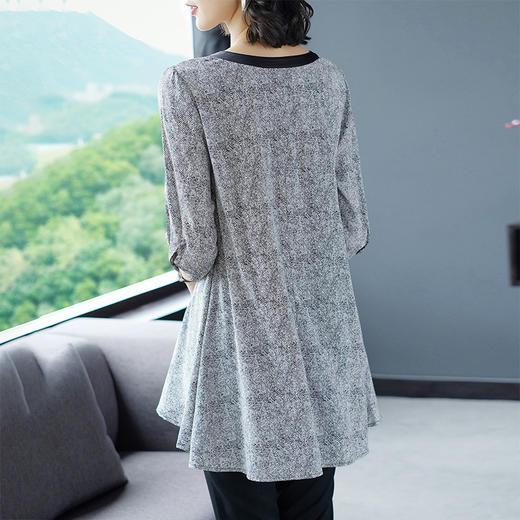 DB-A191新中长款七分袖燕尾宽松大码上衣 商品图1