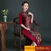 GY800-802新款韩国绒丝绒长款钉珠旗袍裙TZF 商品缩略图4