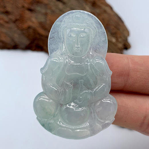 派瑞翡翠 翡翠观音 糯冰种 飘兰花 商品图2