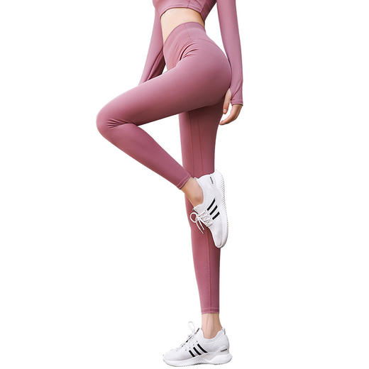 YHDZ新款时尚修身弹力高腰提臀健身瑜伽塑形翘臀运动套装TZF 商品图3