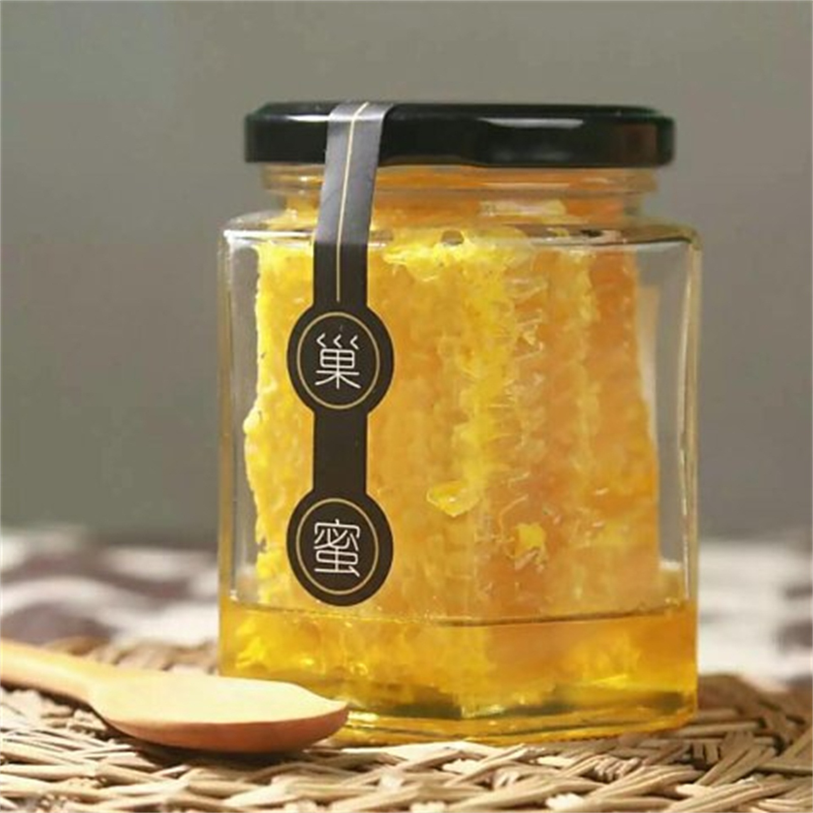 【来自中国有机谷核心区】南漳水镜蜂情巢蜜300g   可以嚼着吃的蜂蜜  爆浆软糯