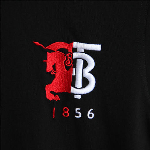 bbr20ss刺绣战马骑士logo黑色白色短袖t恤teetx496