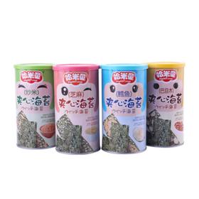 哈米童桶装夹心海苔儿童4味组合零食休闲食品组合35克/罐大促必抢JPY带授权招加盟代理