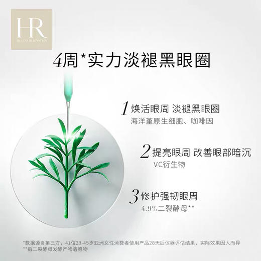 【4周实力淡化黑眼圈】HR赫莲娜绿宝瓶亮采精灵眼部精华乳15ml 淡化黑眼圈眼袋细纹眼霜 商品图5