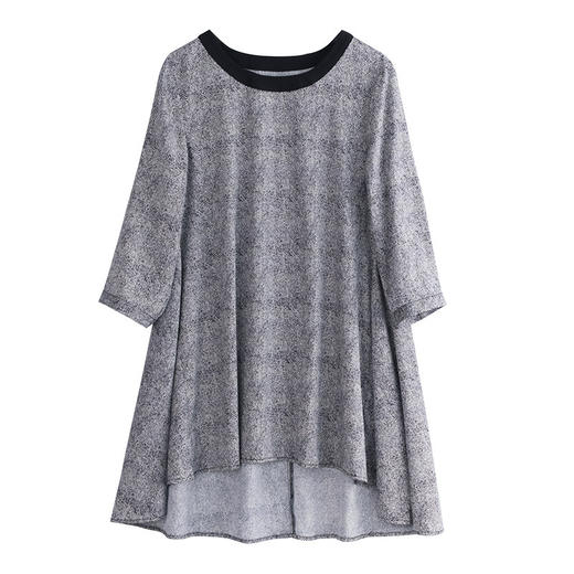 DB-A191新中长款七分袖燕尾宽松大码上衣 商品图4