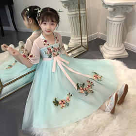 中国风儿童汉服超仙女童古风齐胸襦裙小女孩古装宝宝连衣裙春夏装